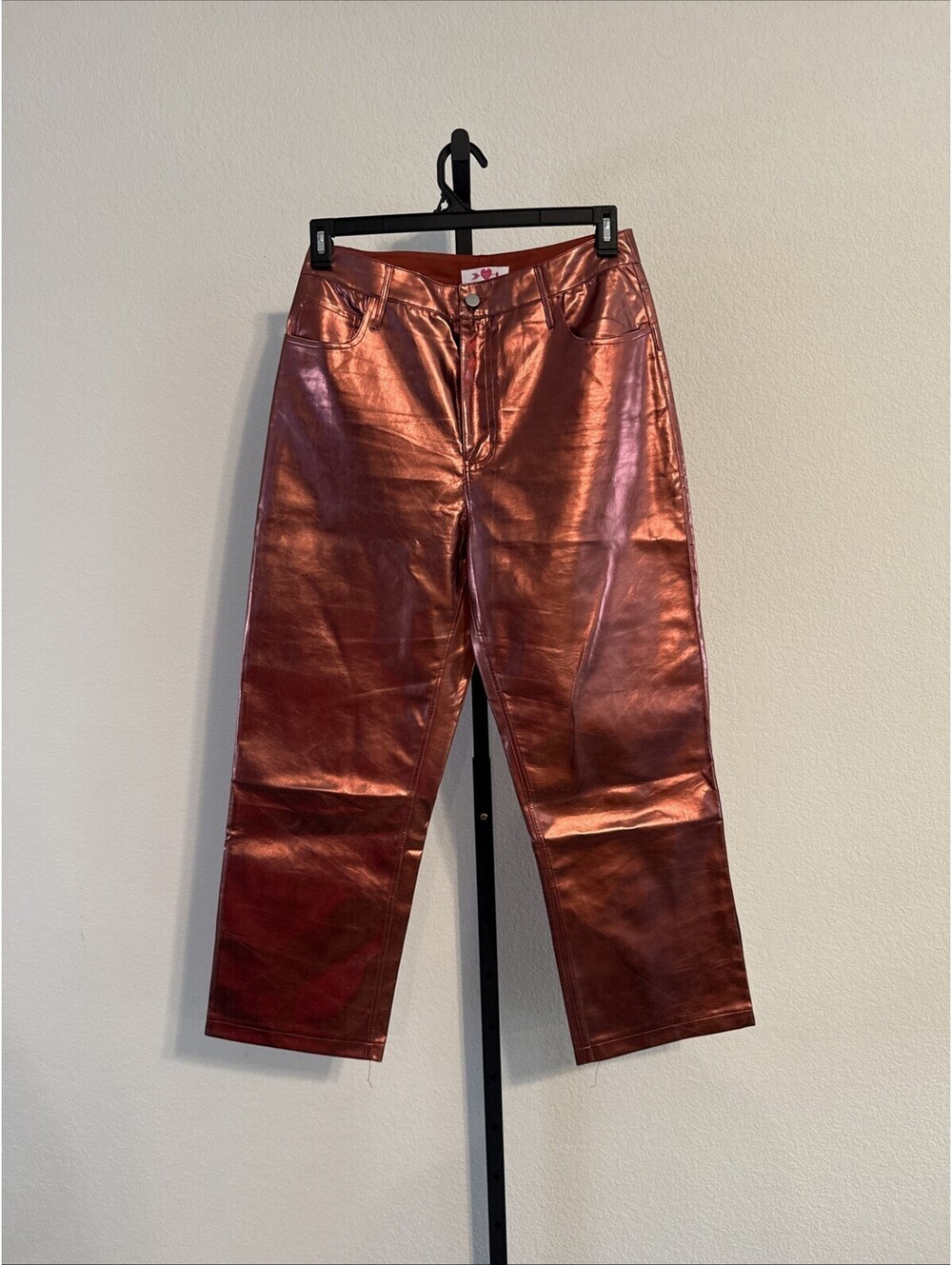 Buddy Love Copper Color Metallic Leather-like Pants  - Sz 30